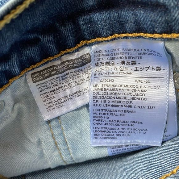 Levis 542 Flare Jeans Womens 18W/XL Blue Denim High Rise Flap Pockets - Picture 8 of 8